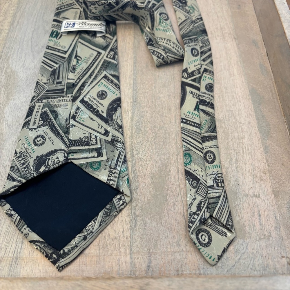 Money Print Tie mens - Picture 7 of 7